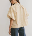 Striped blouse in mustard