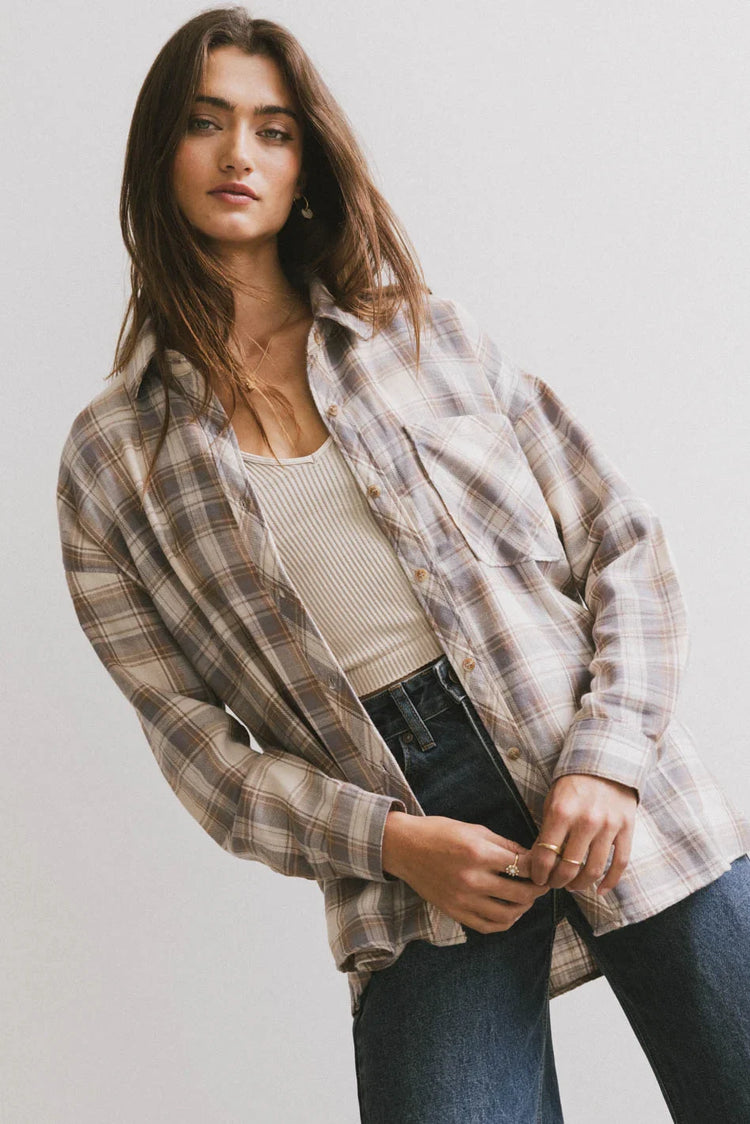 Button up top in brown