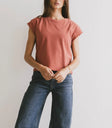 Harry Cutoff Top in Brick