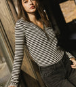 Knit top in black