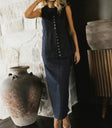 Denim vest in dark wash