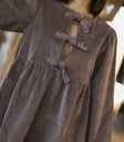 Front ties mini dress in mauve