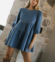 denim mini dress