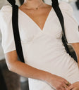 V-Neck dress in cream
