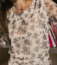 Round neck top in grey