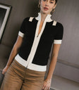 Knit top in black