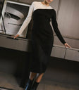 Midi dress in black