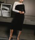 Long sleeves dress in black
