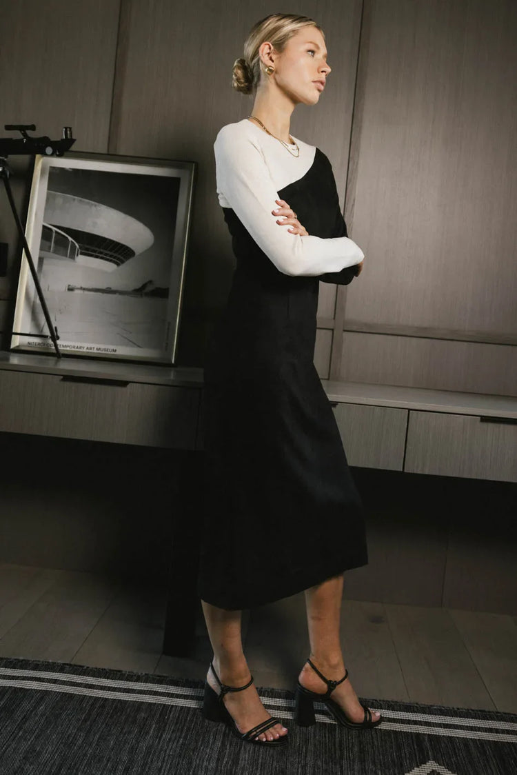 Block color dress