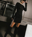 black long sleeve mini dress