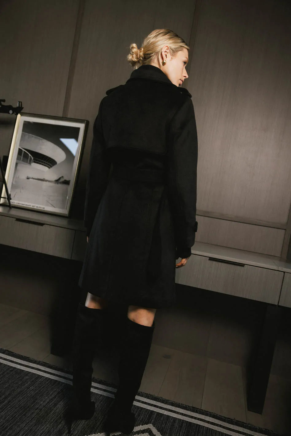 Black trench coat