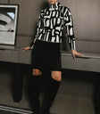 Knit top in black