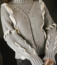 Braided style sweater in grey