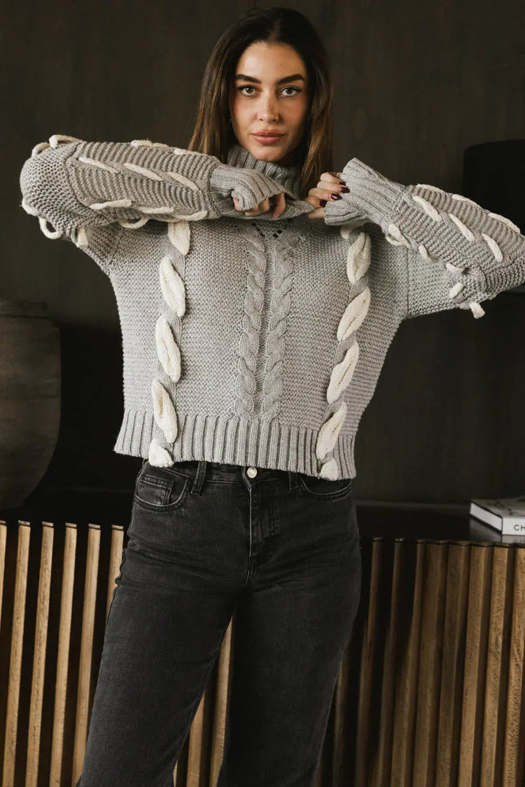 Knit top in grey
