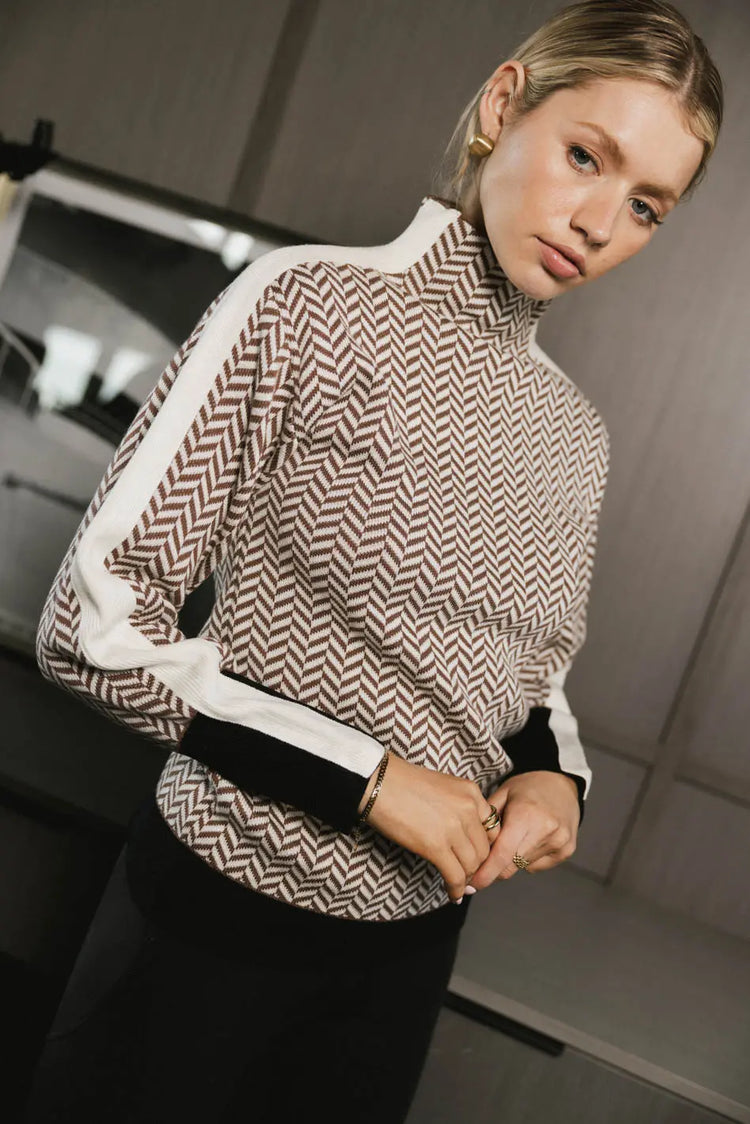 Mock neck sweater