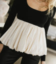 Knit top in black