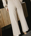 Plain color pants in bone
