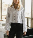 Button up blouse in white