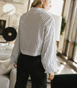 Striped blouse in white