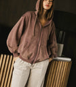 Hoodie in burgundy