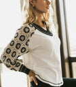 Crocheted sleeves top in white