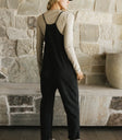 Plain color overall in black