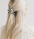 BLACK CHECKERED HAIR CLIP