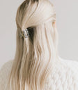Mini Cutout Claw Clip in Snow Leopard
