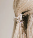 Mini Cutout Claw Clip in Grey