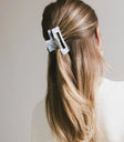 BLUE CHECKERED CLAW CLIP