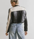 Jacket in black and cream