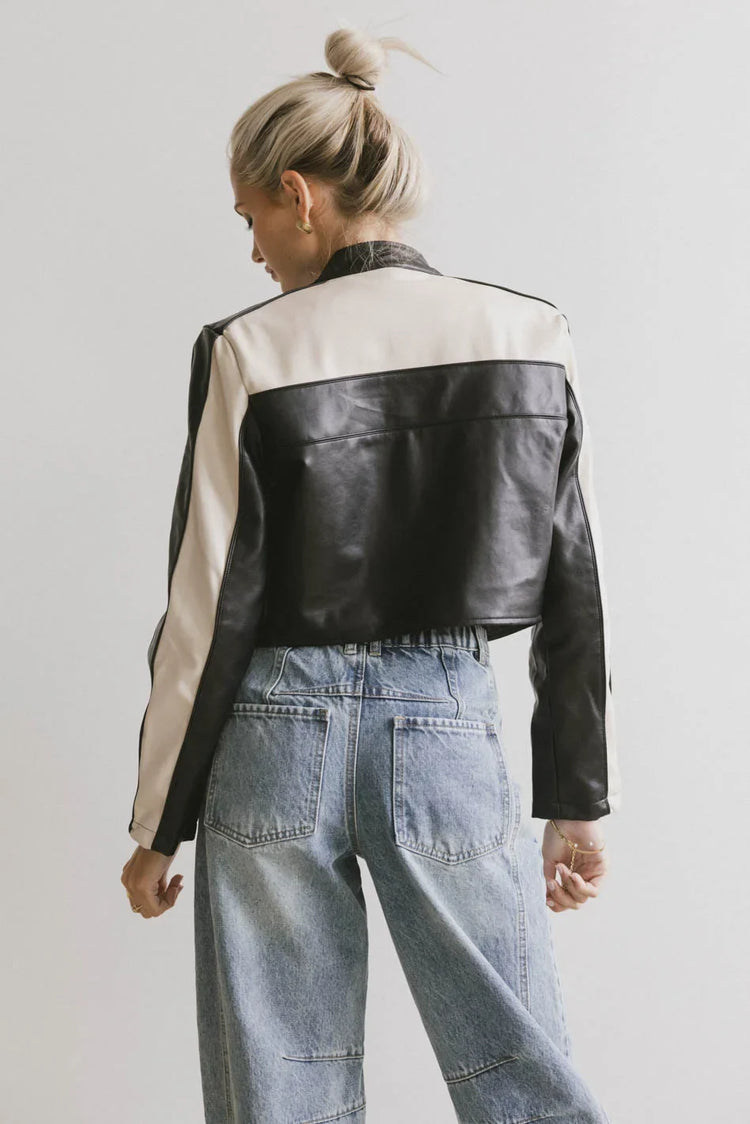 Jacket in black and cream