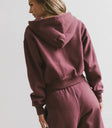 Hoodie in burgundy