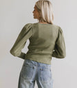 Plain color top in olive