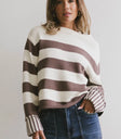 Helena Striped Sweater in Brown - FINAL SALE