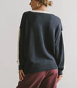 Plain color sweater in navy