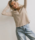Knit top in brown