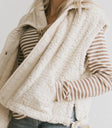 Johanna Sherpa Vest in Beige - FINAL SALE