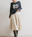 Midi skirt in cream