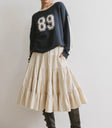 Two hand pockets skirt in cream