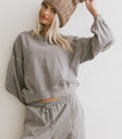 Round neck sweatshirt in grey