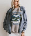 Long sleeves hoodie in blue