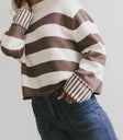 Long sleeves sweater in brown