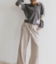 grey knit sweater with half zipper