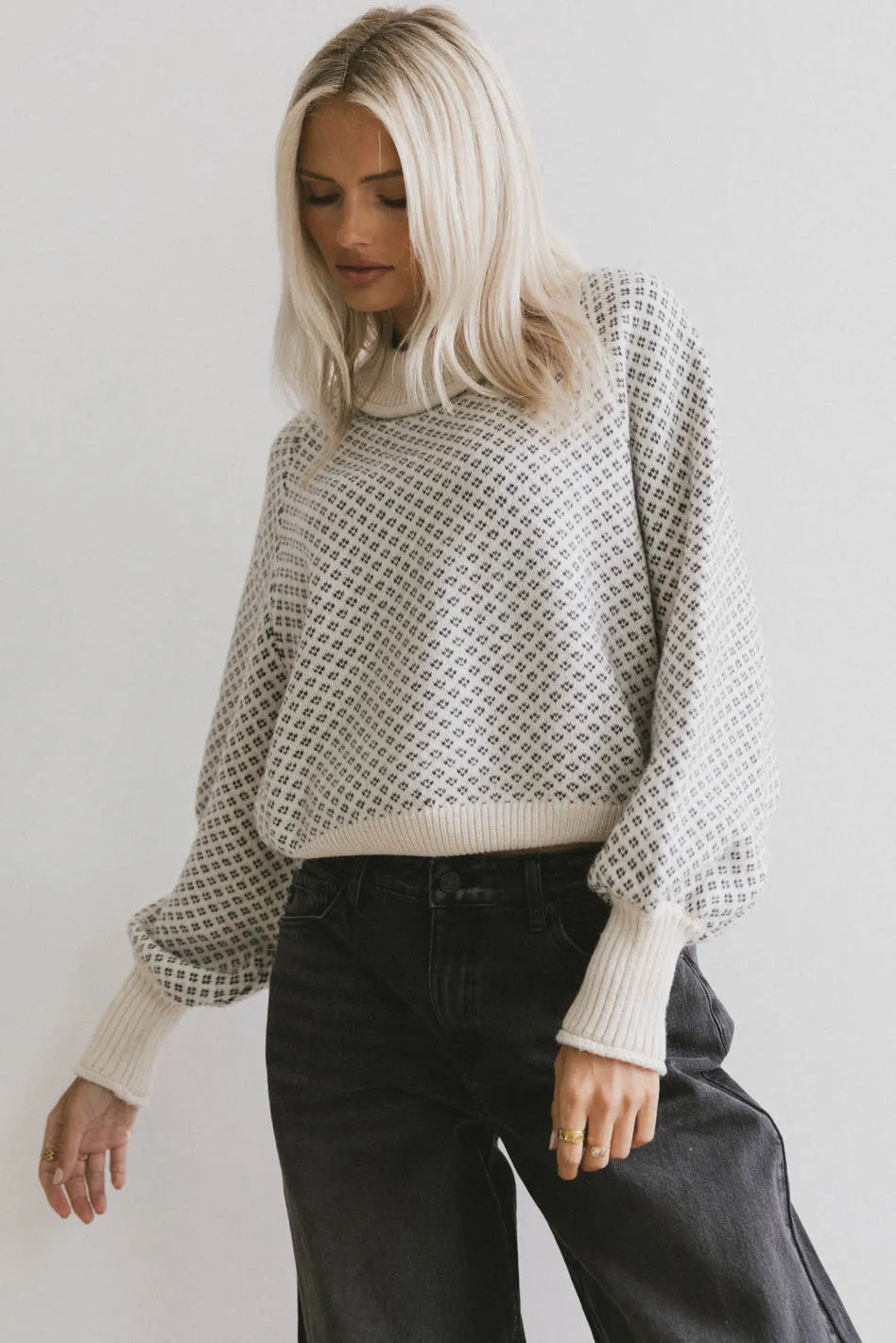 Long sleeves top in ivory