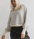 Long sleeves top in ivory