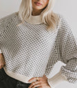 Mock neck sweater in ivory