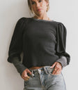 Knit top in black
