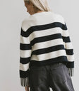 Striped sweater in black