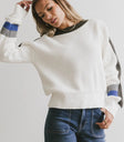Knit sweater in cream